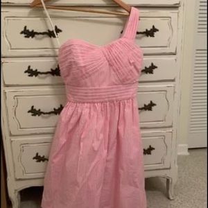 Lily Pulitzer Pink and White Seersucker Dress